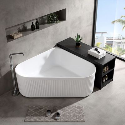 Milano Plus Rigel Corner Freestanding Bath Tub 1500X1500X580 Glossy White Eb-655 